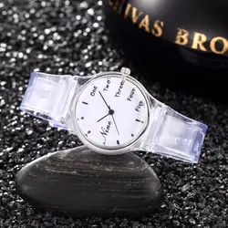 TMC #450 Новый очки с прозрачными стеклами красочные часы аналог с силиконовым ремешком кварцевые часы Горячая Montre Enfant 2019