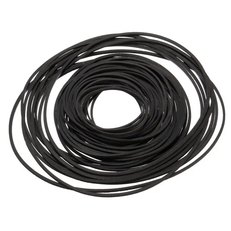 Mayitr 100pcs Universal 40-135mm Mix Cassette Tape Machine Belt New Assorted Common Belt for Recorders Walkman DVD Drive