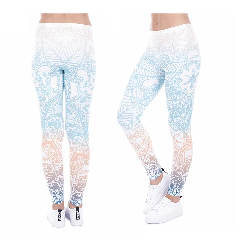 Multicolor Flower Push Up Sexy Leggings Women Black High Waist Leggings For Women Summer Pink Womens Fitness Leggings Pants - Цвет: lga43469