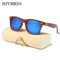 Hjybbsn из дерева ручной работы, солнцезащитные очки Для мужчин wo Для мужчин Квадратные Солнцезащитные очки для Для мужчин wo Для мужчин