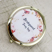 4 шт./партия уникальный логотип покупателя персонализированные косметическое зеркало подарок для свадебной вечеринки, с надписью "Bride to be" подарки невесте