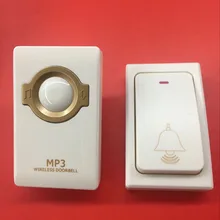 Автономным питанием беспроводной дверной звонок и пуговицы без батареи дверной звонок 868