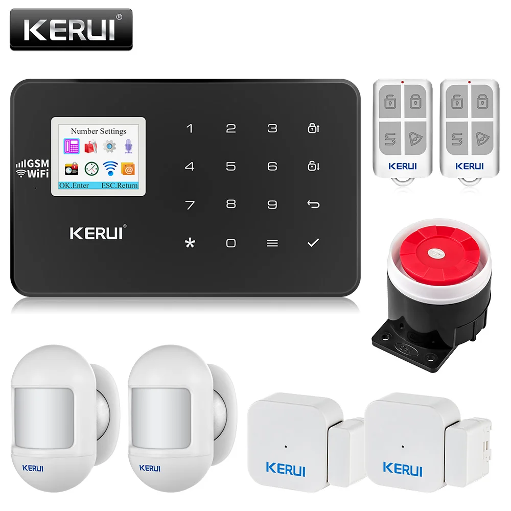 KERUI W18 433 МГц беспроводная WiFi GSM сигнализация домашняя система охранной сигнализации Высокая производительность безопасности