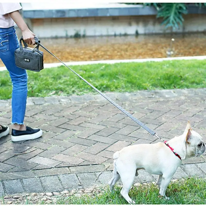 Nylon Dog Leash Pet Strap Rope Leashes Belts With Functional Carrier Bag Pet Traction Rope Lead