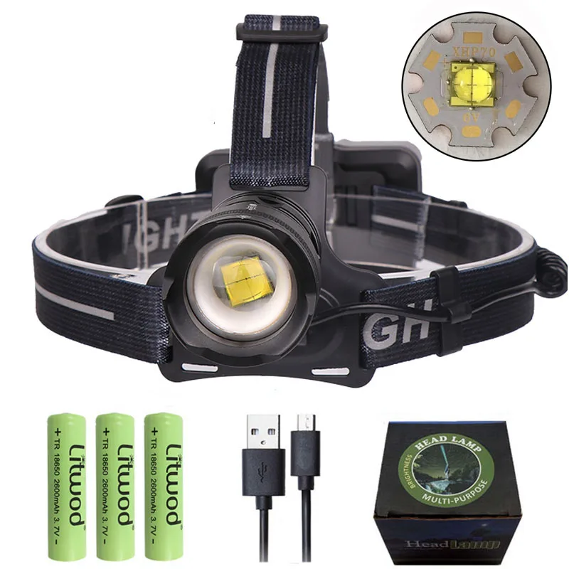 Z40Litwod Новое поступление+ 2810 CREE Xlamp XHP70.2 32 Вт 4292lm Мощный светодиодный налобный фонарь, налобный фонарь, фонарь - Испускаемый цвет: OPtion B