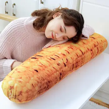 

3D Simulation Barbecue Corn Shape Plush Pillow Home Living Room Sofa Comfortable Cushion Creative Home Decoration Supplies