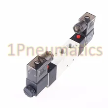 1x 4V230E-08 5 Порты 3 позиции Двойной Электромагнитный Пневматический воздушный клапан 1/" BSPT AC220V, DC12V, DC24V или AC110V