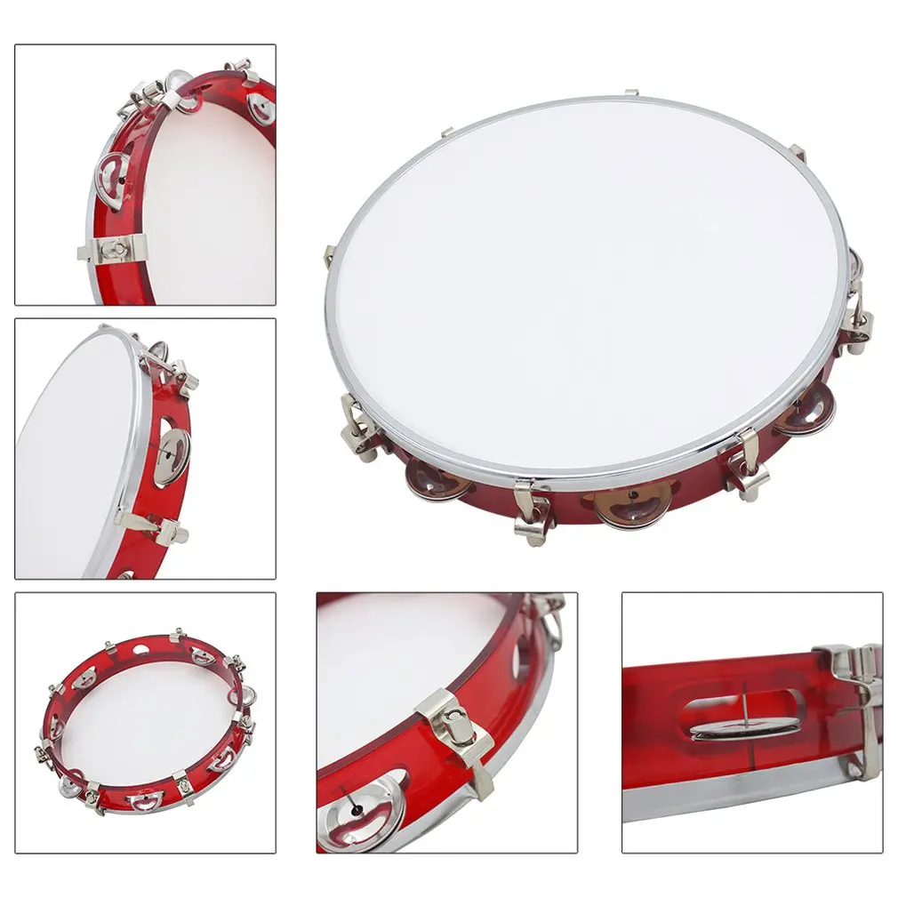 10 &quotБубен Капоэйра кожаный барабан Pandeiro Samba Tamborine Precussion музыкальный инструмент