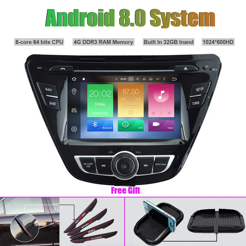 Cheap Octa-Core Android 8.0 CAR DVD Player for HYUNDAI ELANTRA AVANTE 2014-2015 Auto RADIO STEREO GPS navigation 0