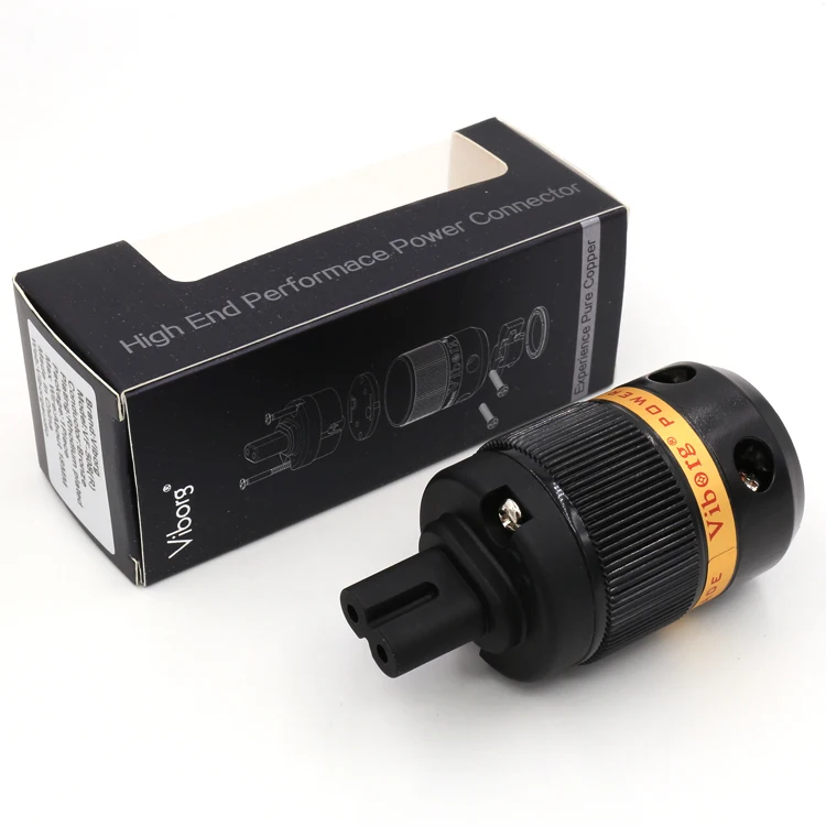 Аудиосистема viborg Чистая медь без покрытия шнур питания Рисунок 8 IEC C7 штекер hifi IEC Женская электрическая вилка разъем адаптера