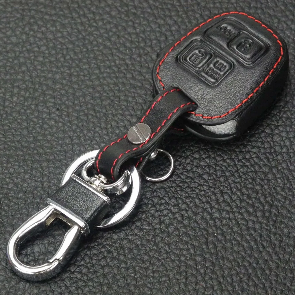 2 кнопки дистанционного кожаный чехол для ключей автомобиля Lexus ES GX Toyota RAV4 Camry