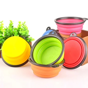 

New Promption Silicone Travel Dog Bowl Collapsible Premium Quality Food Water Pet Travel Bowl