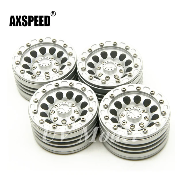 Best Offers  Silver High Quality Aluminum RC Car 1.9 Crawler Wheels 1/10 Scale 1.9inch Beadlock Wheels Rims For  RC4WD SCX10 CC01 F350 D90  