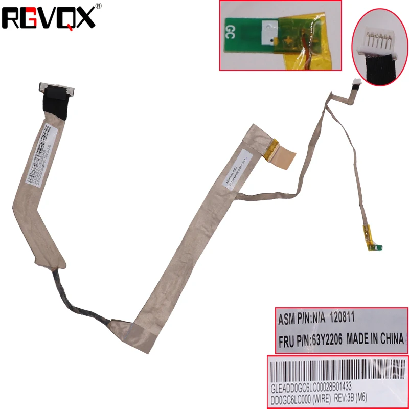 

Новый кабель для ноутбука Lenovo для IBM для Thinkpad E50 EDGE 15 sl510 15,6 "PN: 63Y2206 DD0GC6LC000, разъем LVDS для экрана