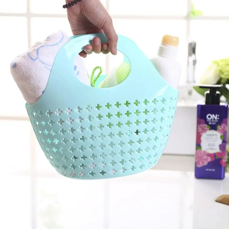 تخزين الحمام المطبخ الجوف البلاستيك اللون المألوف المحمولة ل سلة الطفل سلات تخزين للملابس ماكياج 8.14 تخزين الحمام المطبخ الجوف البلاستيك اللون المألوف المحمولة ل سلة الطفل سلات تخزين للملابس ماكياج 8.14