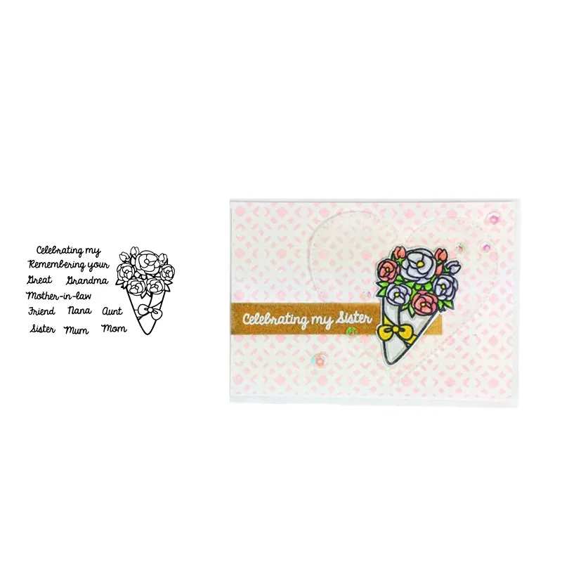 

Flower Thanks Transparent Clear Silicone Stamp/Seal for DIY scrapbooking/photo album Decorative clear stamp sheets