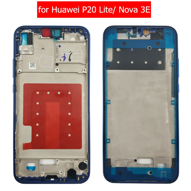 Для huawei P20 Lite/Nova 3E средняя рамка, поддерживающая рамка для ЖК-дисплея, панель корпуса, лицевая панель, рамка на крышку батареи, запасные части