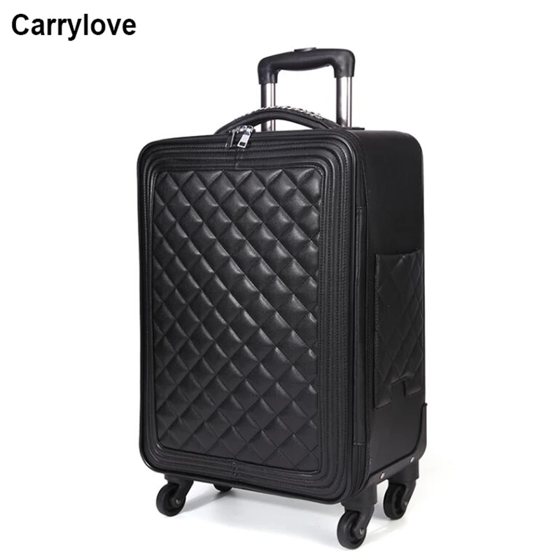 CARRYLOVE 1" 20" 2" женская кожаная сумка на колесиках набор чемоданов для путешествий - Цвет: only luggage