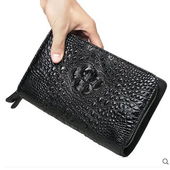 

VV crocodile skin men clutch bag grab bag crocodile leather luxury large capacity long hand grab bag male bag