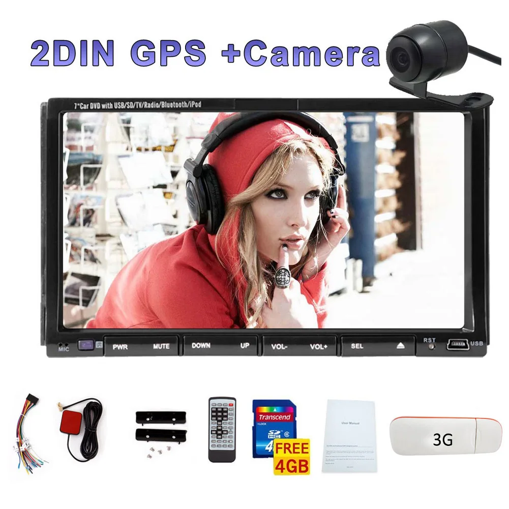 Top IPod Car DVD Player FM Autoradio AMP Auto Logo Electronics Touchscreen Music 7" GPS Stereo Audio Radio SD MP5 MP4 10