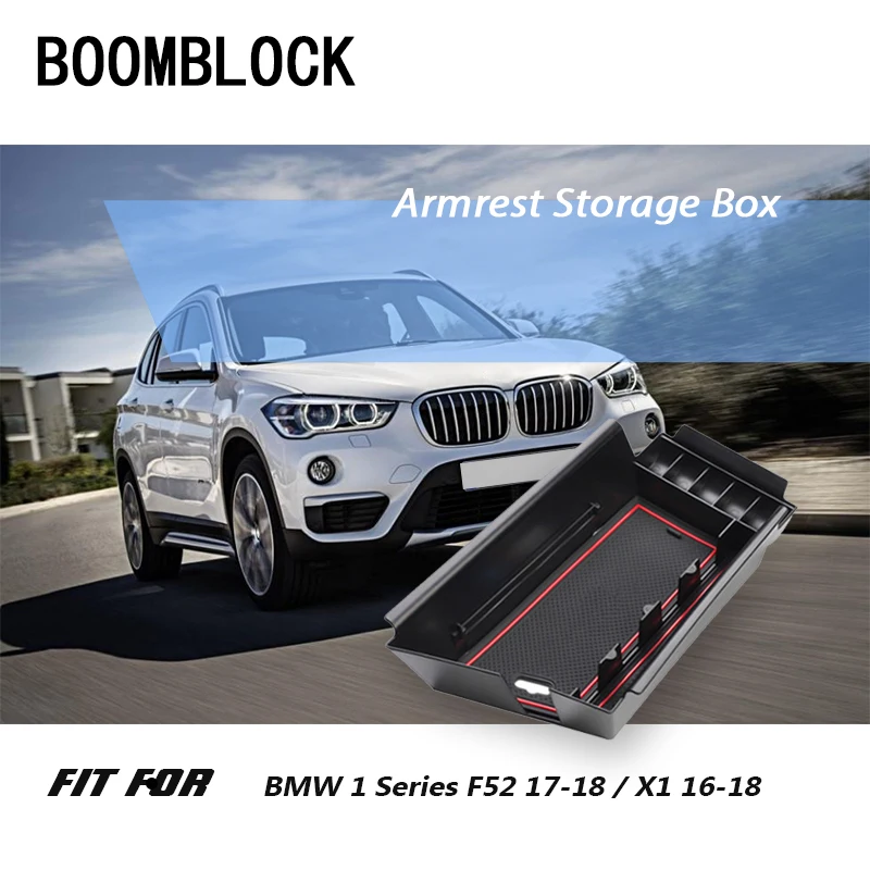 Auto Car styling Armrest Storage Box For BMW X1 1 series F52 2016 2017