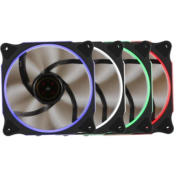 

New PC 12cm Silent Computer Case Cooler Colling Fan LED Lights High Airflow 3/4 Pin DC 12V 1100RPM for PC Case CPU Desktop