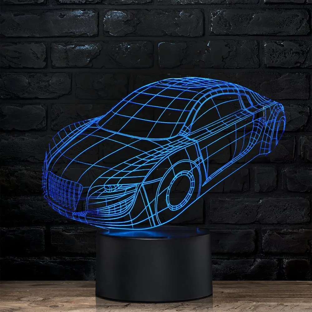 Unique Night Light Car 7 Color LED Does Not Get Hot By 3D decor Ideal