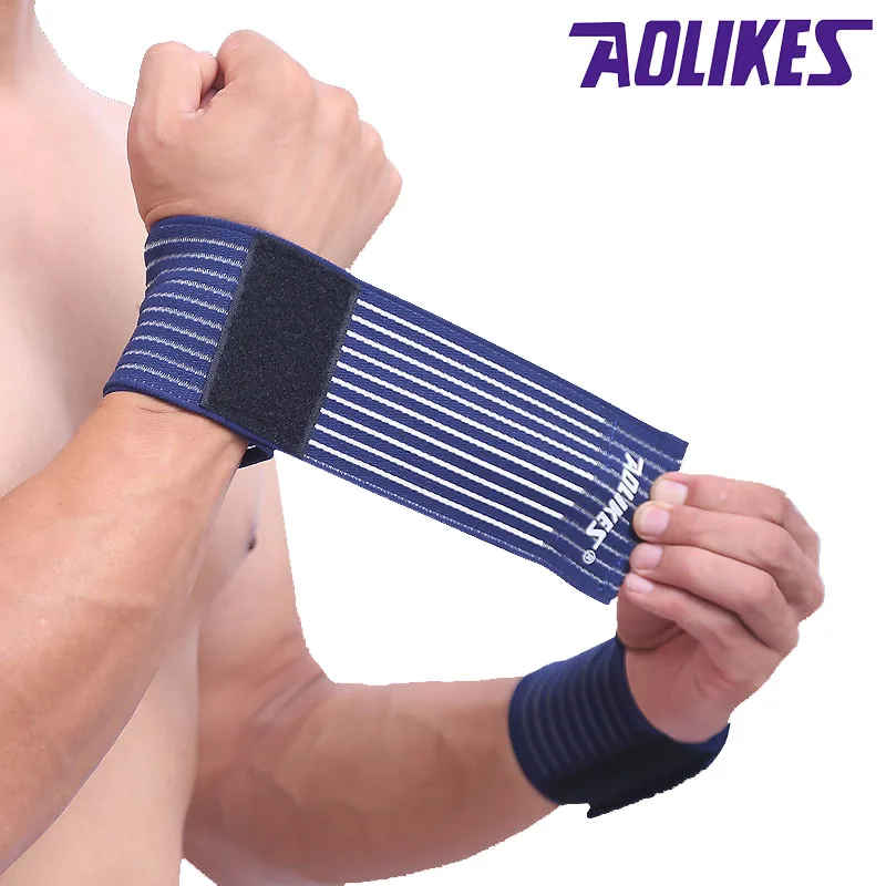 Aolikes 1PCS Elastic Sport Bandage Wristband hand Gym Support wrist brace Wrap Tennis Cotton Weat band Fitness Powerlifting wrist brace wrist guard wrist straps wrist support wrist support band wrist sweat wristbands wrist sweatband elastic bandage support