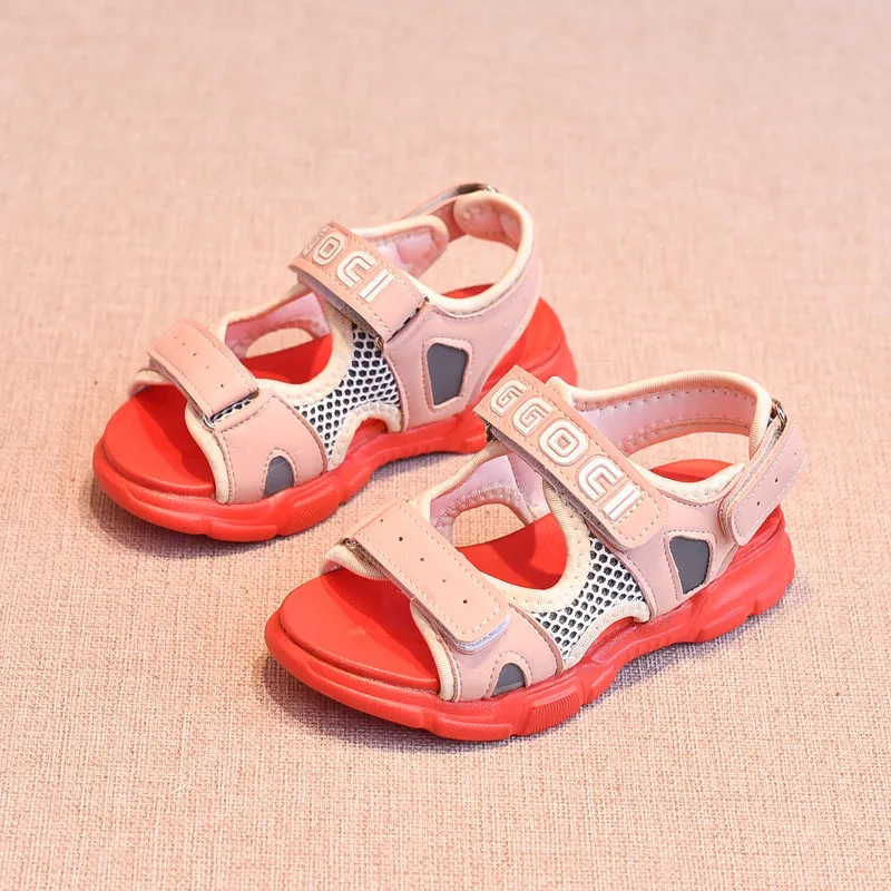 

KissMud 2019 Summer Kids Soft Breathable Sandals Baby Girls New Mixed Color Beach Shoes Boys Fashion Black Causal Sandals
