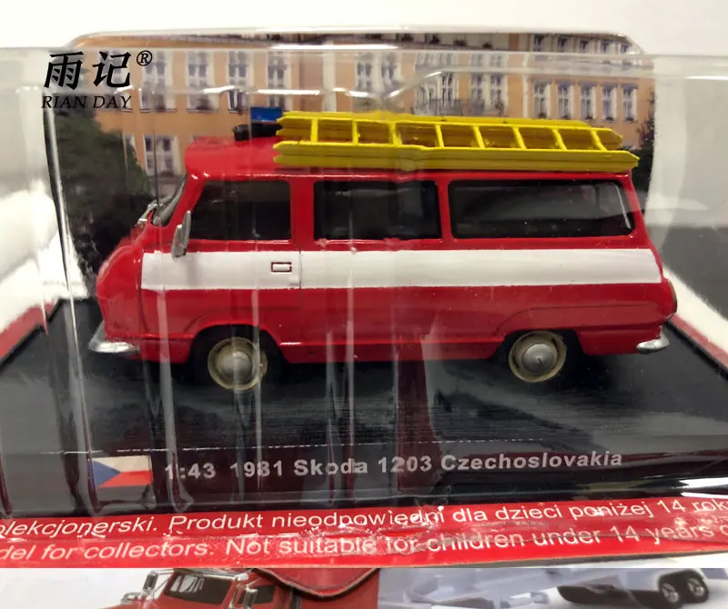 AMER 1/43 масштабная модель автомобиля, игрушки, чешский 1981 SKODA 1203, чешский пожарный двигатель, литой металлический игрушечный автомобиль, подарок/Коллекция