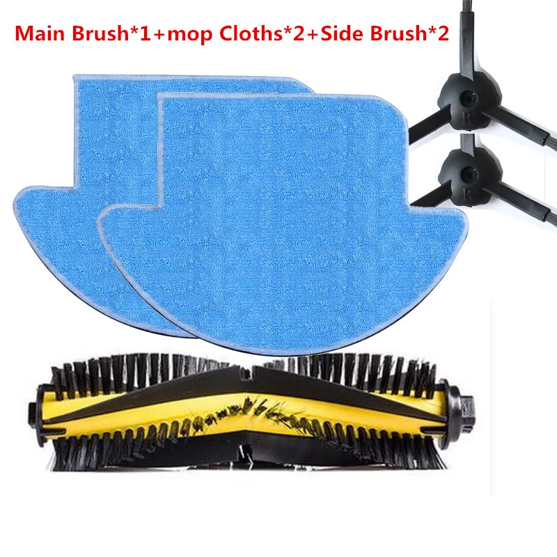 

2017 New 5pcs/set ilife v7s pro robot Vacuum Cleaner Parts kit ( Main Brush*1+mop Cloths*2+Side Brush*2)