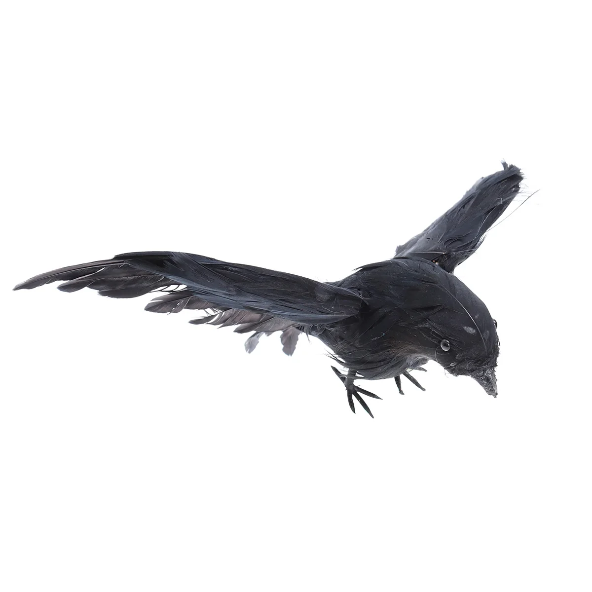 

1 Pc Artificial Feather Bird Fake Birds Lifelike Cute Winged Black Raven as Halloween Props Party Bar Decoration (Black)