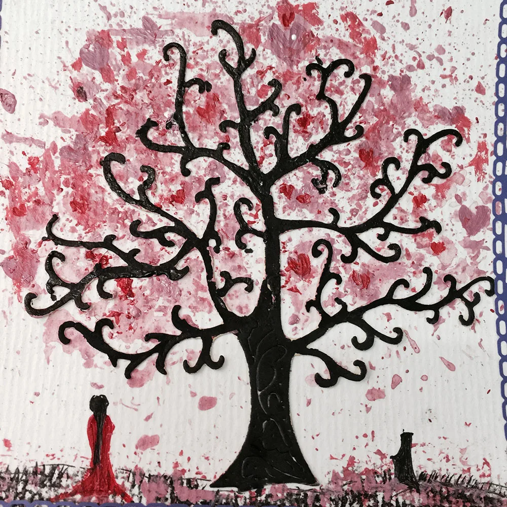  97.6*98.2mm Spring Tree Metal Cutting Dies Cards DIY Scrapbooking Carbon Sharp Craft Die Photo Invi - 32983255673