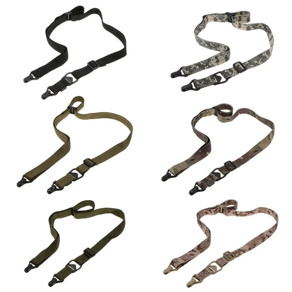 Multi-Mission 2 Point Tactical Rifle Sling Military Wargame Paintball Hunting Adjustable Gun sling Strap Survival Bungee Tool Multi-Mission 2 Point Tactical Rifle Sling Military Wargame Paintball Hunting Adjustable Gun sling Strap Survival Bungee Tool