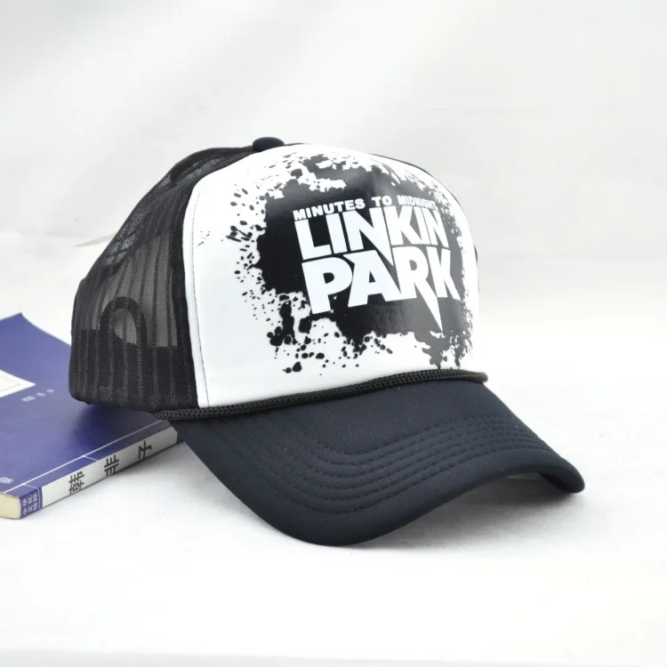 

Linkin Park baseball cap mesh hip hop Rapper Bboy DJ dancer men women adjustable summer letter red black white cap