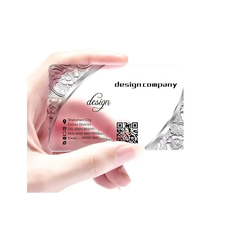 200pcs/one design printing card pvc personalized transparent card 85.5*54mm plastic business cards