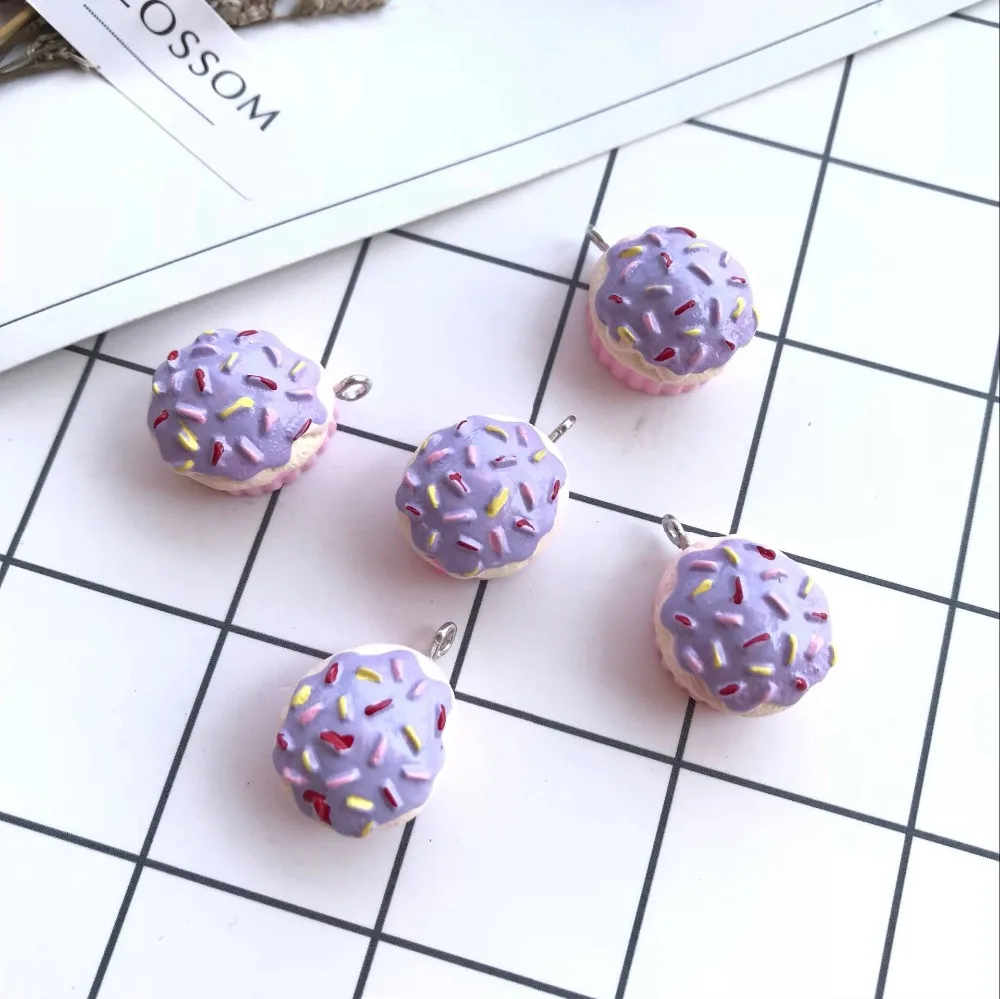 

18*13mm Kawaii resin cupcake Charms Pendants for DIY decoration neckalce earring key chain Jewelry Making