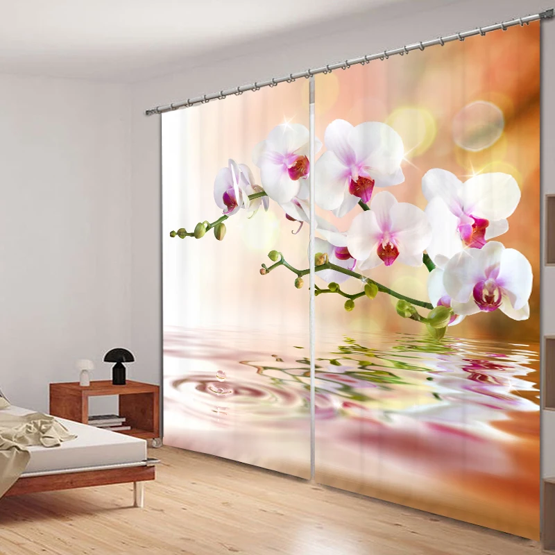 

All Kinds Of Flowers Printing Blackout Curtains Living Room or hotel Drapes Cortians Sunshade Window Curtain 3D Curtains