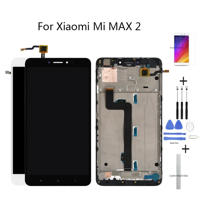 

Quality LCD IPS for Xiaomi Mi Max 2 LCD Touch Screen 1920*1080 6.44 Inch For Xiaomi Max 2 black white LCD Display Screen Replace