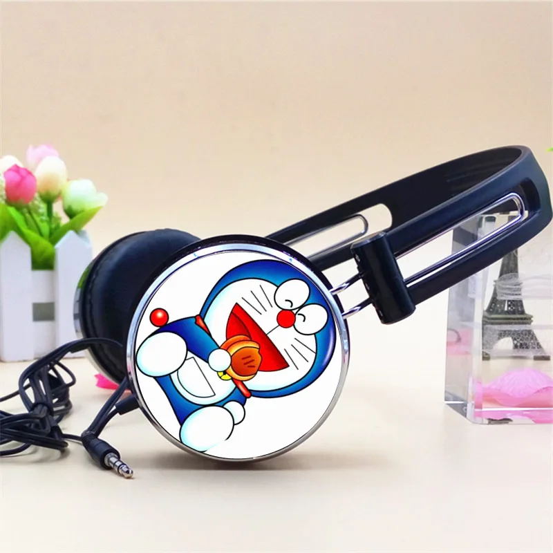 Custom Headsets Anime Doraemon Cartoon Headphone 3.5mm Adjustable