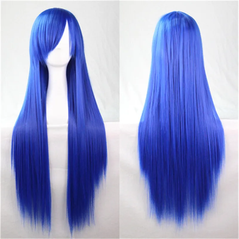 WoodFestival Синтетические женщины парики натуральные волосы прямые 100/80 см парик длинные черные блондинка коричневый синий зеленый orange розовый