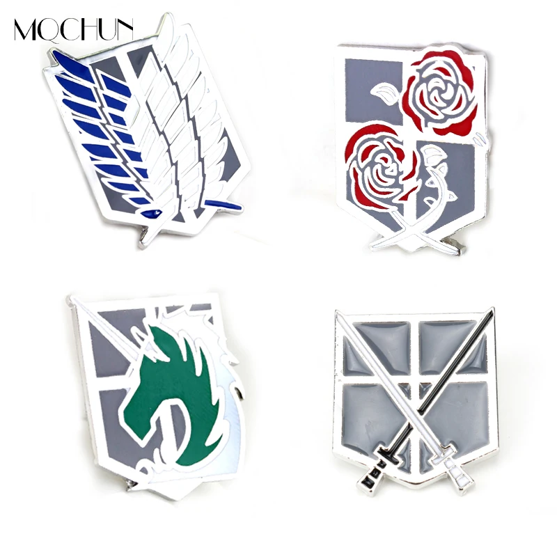 

Anime Attack On Titan Large Brooches Fashion Brooches Pin Badge Exquisite Jewelry Down Collar Tips Brooch Lapel Pin Gift For Men