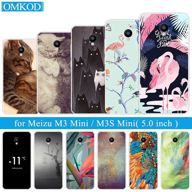 For Meizu M3/M3S Mini Case for M3 Cover Slim Clear TPU Silicon Shell M3S Meilan Phone Flamingos Funda | Мобильные телефоны и