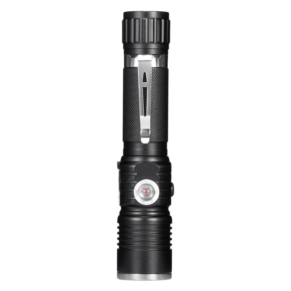 

T6+ UV 365nm LED Tactical Flashlight Ultra Viole Baton Torch Light Camping Lamp Double-sided Red-violet Light Mode Hunting Money