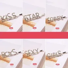 1 шт. яркие буквы модные шпильки Головные уборы для девочек заколки для волос заколка аксессуары для волос волосы открытка с украшениями