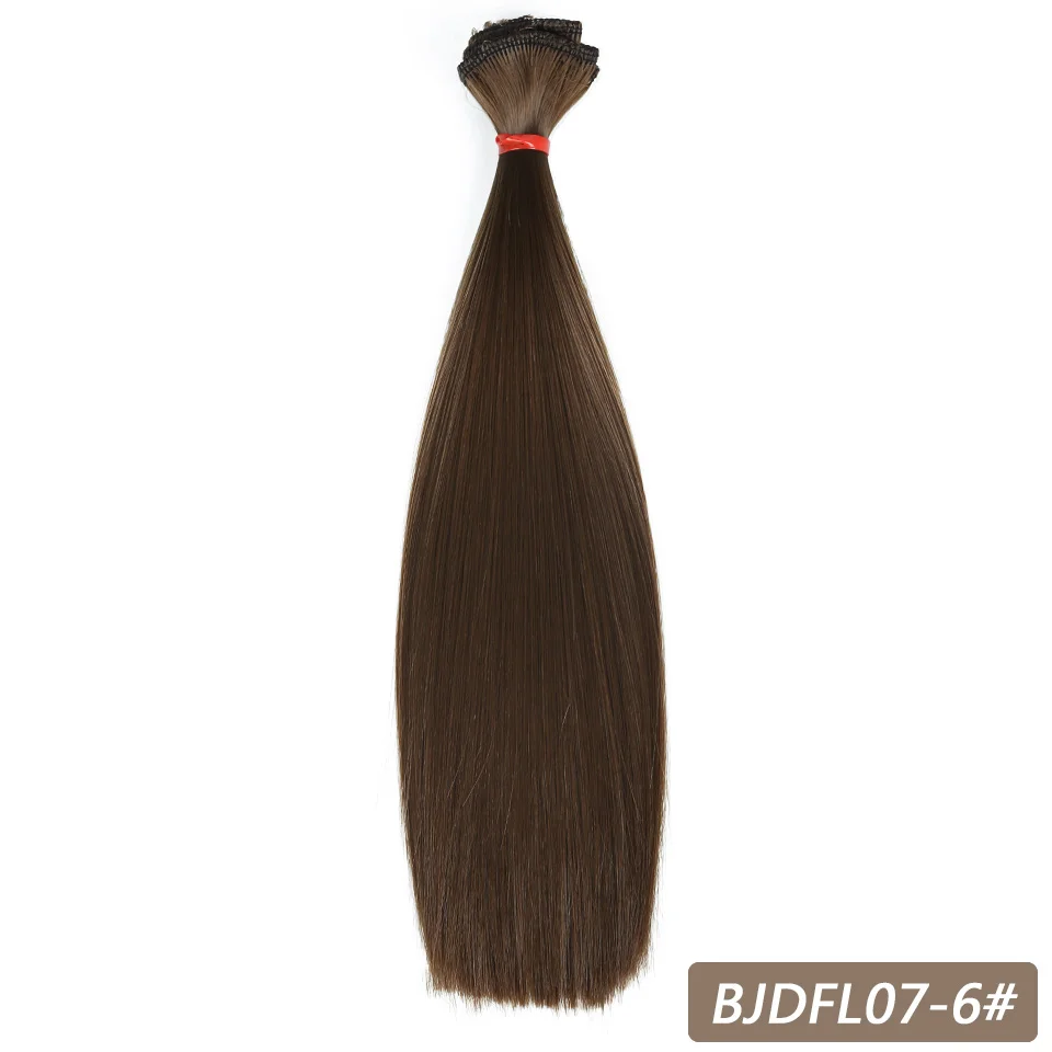 Bybrana 25 см* 100 см и 15*100 см длинные прямые высокотемпературные волокна BJD SD парики DIY Волосы для кукол - Цвет: 6