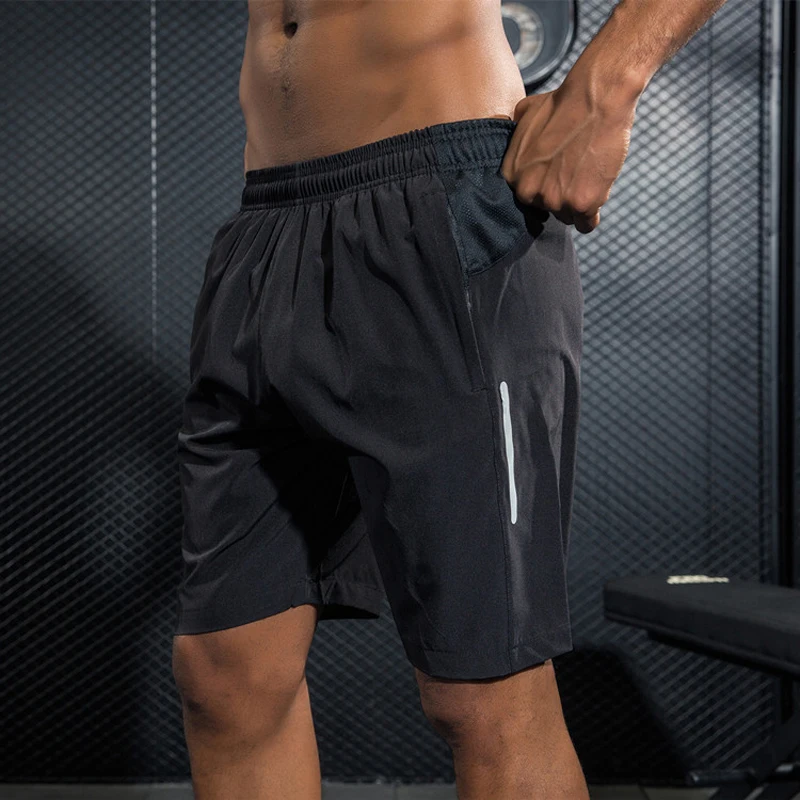 

Men Sports Running Shorts Pants Quick Dry Breathable Running Workout Bodybuilding Pocket Tennis Gym Training Short Men Fitness