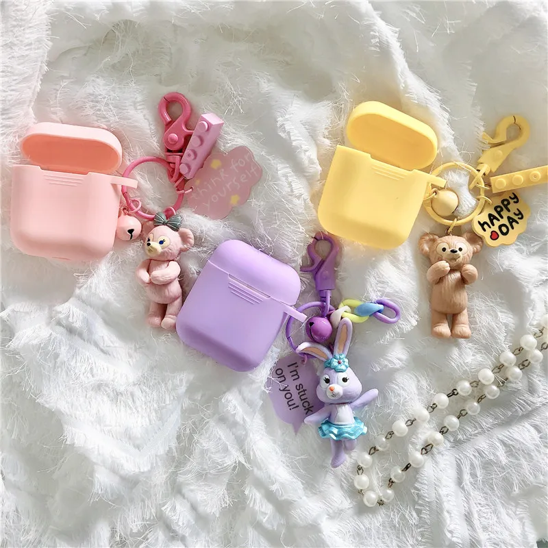 Cute Earphone Case For AirPods Cartoon ShellieMay Duffy&Stellalou Wireless Headphones Cover For Apple Airpods 2 Bag Accessories