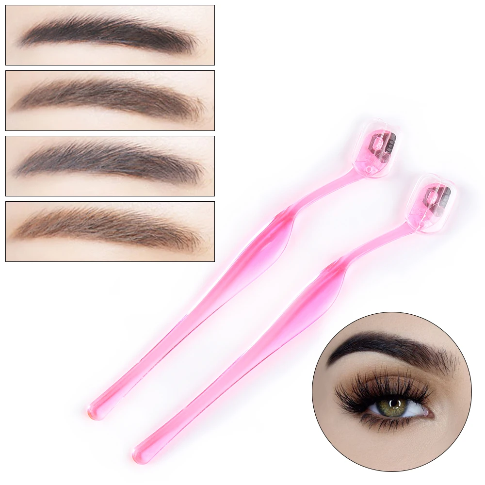 2/4/6PCs Portable Makeup Eye Brow Razor Blade Eyebrow Trimmer Shaper