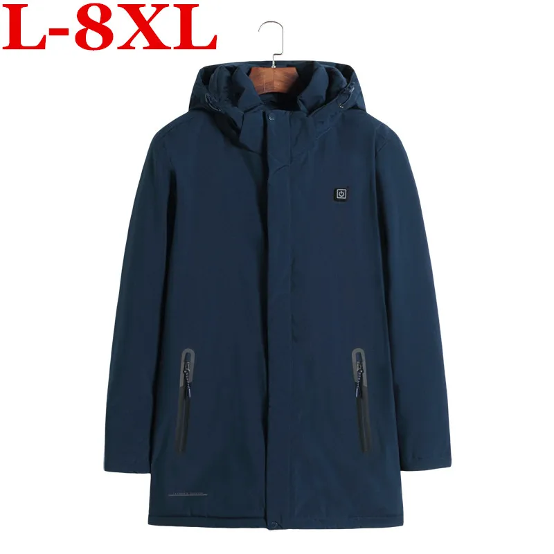 new big Plus Size 8XL 7XL 6XL 5XL 4XL Winter Jacket Men Zipper Winter Cotton Clothes Electric heating Keep warm Hat removable new big Plus Size 8XL 7XL 6XL 5XL 4XL Winter Jacket Men Zipper Winter Cotton Clothes Electric heating Keep warm Hat removable